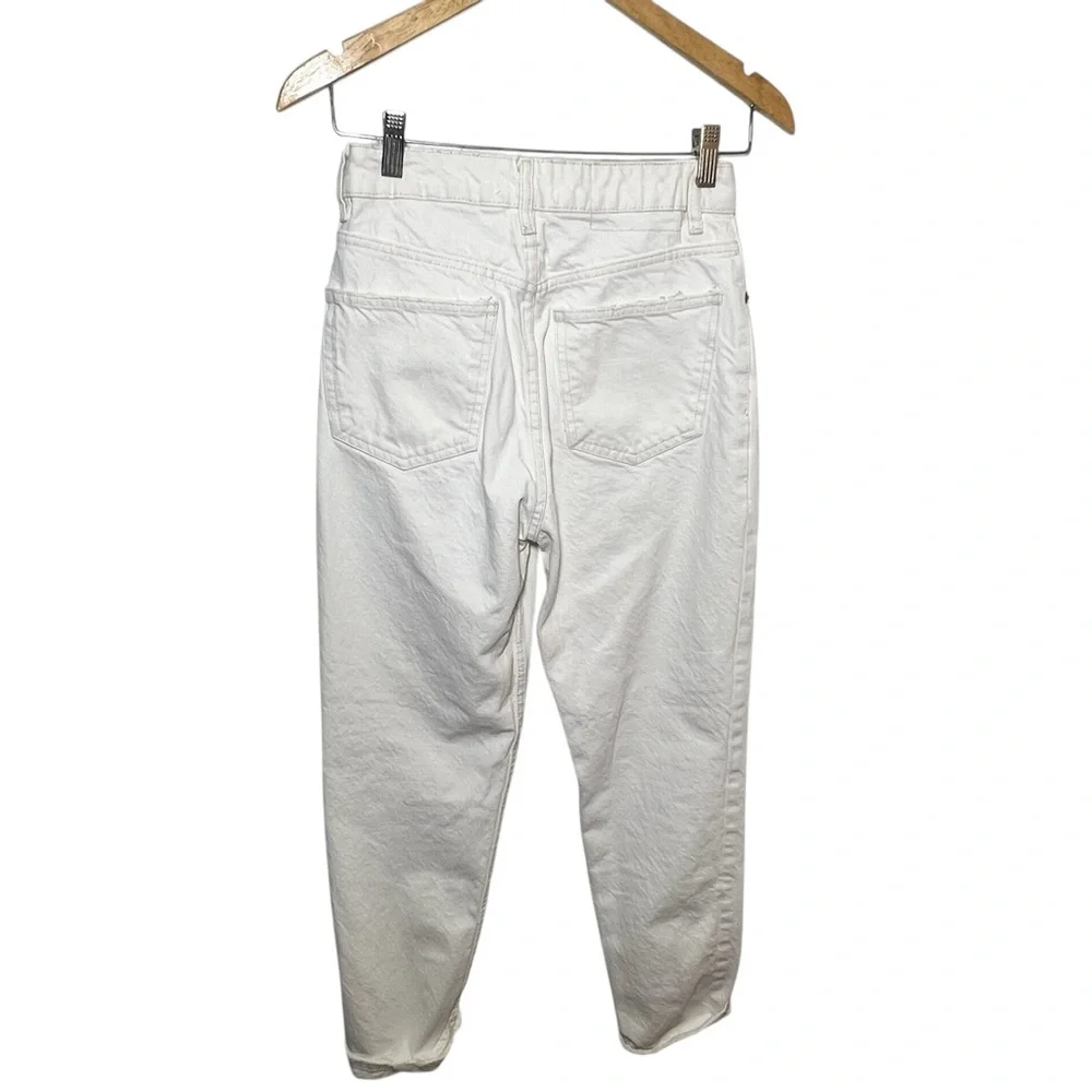 Zara High Waisted Cream Denim Jeans - Picture 3 of 4